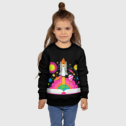 Свитшот детский Космос, цвет: 3D-черный — фото 2