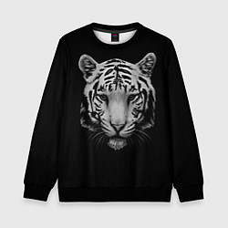 Свитшот детский Серый тигр, цвет: 3D-черный