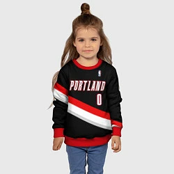 Свитшот детский Portland Trail Blazers 0, цвет: 3D-красный — фото 2