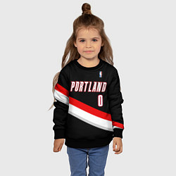 Свитшот детский Portland Trail Blazers 0, цвет: 3D-черный — фото 2