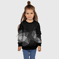 Свитшот детский Abstract gray, цвет: 3D-черный — фото 2