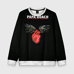 Свитшот детский Paparoach: Angel heart, цвет: 3D-белый