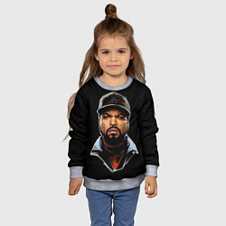 Свитшот детский Ice Cube, цвет: 3D-меланж — фото 2