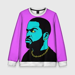 Свитшот детский Ice Cube: Neon colour, цвет: 3D-белый