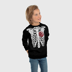 Свитшот детский Кукрыниксы: Скелет, цвет: 3D-черный — фото 2