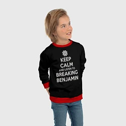 Свитшот детский Keep Calm & Breaking Benjamin, цвет: 3D-красный — фото 2