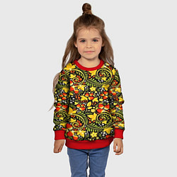 Свитшот детский Khokhloma pattern, цвет: 3D-красный — фото 2