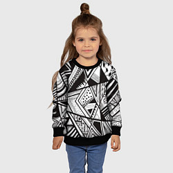 Свитшот детский Black and white, цвет: 3D-черный — фото 2