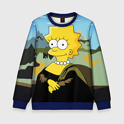 Свитшот детский Mona Liza, цвет: 3D-синий