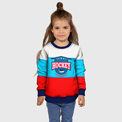 Свитшот детский Hockey Russia, цвет: 3D-синий — фото 2