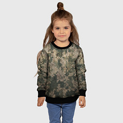 Свитшот детский Хаки камуфляж, цвет: 3D-черный — фото 2