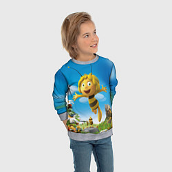 Свитшот детский Пчелка Майя, цвет: 3D-меланж — фото 2