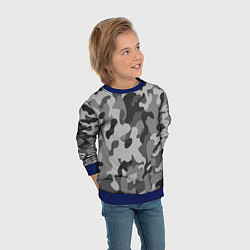 Свитшот детский Ночной Камуфляж 1, цвет: 3D-синий — фото 2