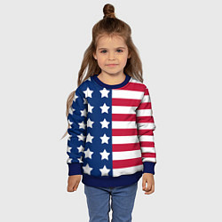 Свитшот детский USA Flag, цвет: 3D-синий — фото 2