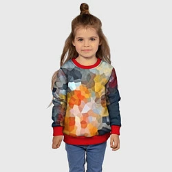 Свитшот детский Мозаика в блеске, цвет: 3D-красный — фото 2
