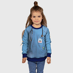 Свитшот детский Костюм врача, цвет: 3D-синий — фото 2