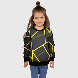 Свитшот детский Желтая сетка, цвет: 3D-черный — фото 2