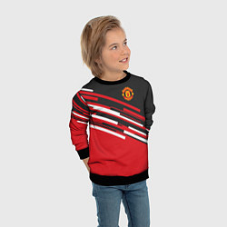 Свитшот детский Man UTD FC: Sport Line 2018, цвет: 3D-черный — фото 2