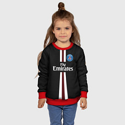 Свитшот детский PSG FC: Black 2018, цвет: 3D-красный — фото 2