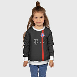 Свитшот детский Bayern FC: Black 2018, цвет: 3D-белый — фото 2
