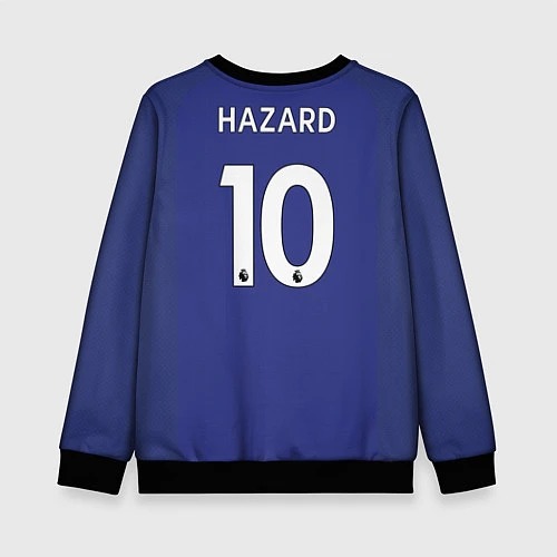 Детский свитшот Chelsea FC: Hazard Home 17/18 / 3D-Черный – фото 2