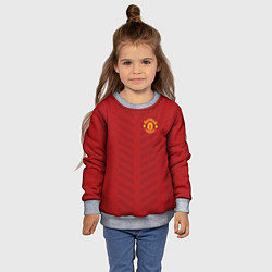 Свитшот детский Manchester United: Red Lines, цвет: 3D-меланж — фото 2
