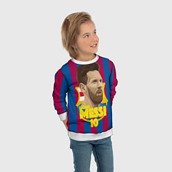 Свитшот детский FCB Lionel Messi, цвет: 3D-белый — фото 2