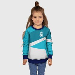 Свитшот детский FC Real Madrid: Sport Geometry, цвет: 3D-синий — фото 2