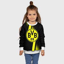 Свитшот детский FC Borussia Dortmund: Storm, цвет: 3D-белый — фото 2