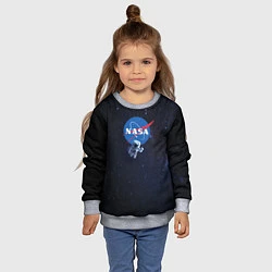 Свитшот детский NASA: Hello World, цвет: 3D-меланж — фото 2