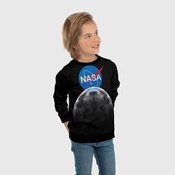 Свитшот детский NASA: Moon Rise, цвет: 3D-черный — фото 2