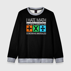 Свитшот детский Ed Sheeran: I hate math, цвет: 3D-меланж