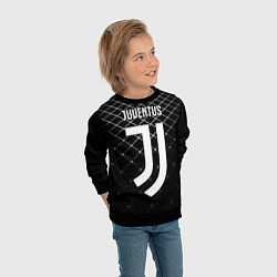 Свитшот детский FC Juventus: Black Lines, цвет: 3D-черный — фото 2