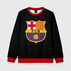 Свитшот детский FC Barcelona Lines, цвет: 3D-красный