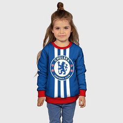 Свитшот детский FC Chelsea: Gold Lines, цвет: 3D-красный — фото 2