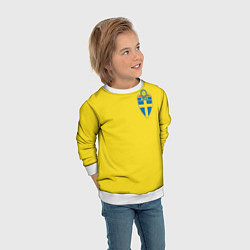 Свитшот детский Сборная Швеции, цвет: 3D-белый — фото 2