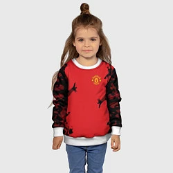Свитшот детский FC Manchester United: Red Original, цвет: 3D-белый — фото 2
