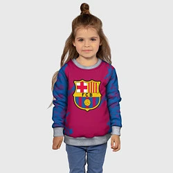 Свитшот детский FC Barcelona: Purple & Blue, цвет: 3D-меланж — фото 2