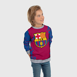 Свитшот детский FC Barcelona: Purple & Blue, цвет: 3D-меланж — фото 2