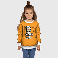 Свитшот детский BTC vs KFC, цвет: 3D-белый — фото 2