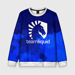 Свитшот детский Team Liquid: Polygons, цвет: 3D-белый