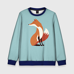 Свитшот детский Minimal Fox, цвет: 3D-синий