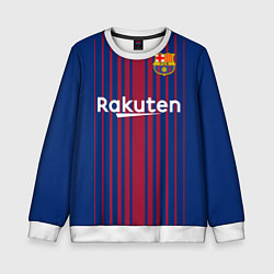 Свитшот детский FC Barcelona: Iniesta 17/18, цвет: 3D-белый