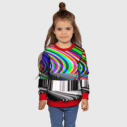 Свитшот детский TV Glitch, цвет: 3D-красный — фото 2