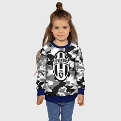 Свитшот детский FC Juventus: Camouflage, цвет: 3D-синий — фото 2