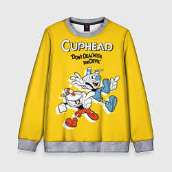 Свитшот детский Cuphead: Don't deal with the Devil, цвет: 3D-меланж