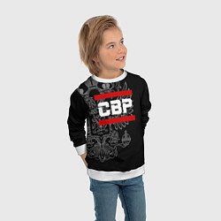 Свитшот детский СВР: герб РФ, цвет: 3D-белый — фото 2