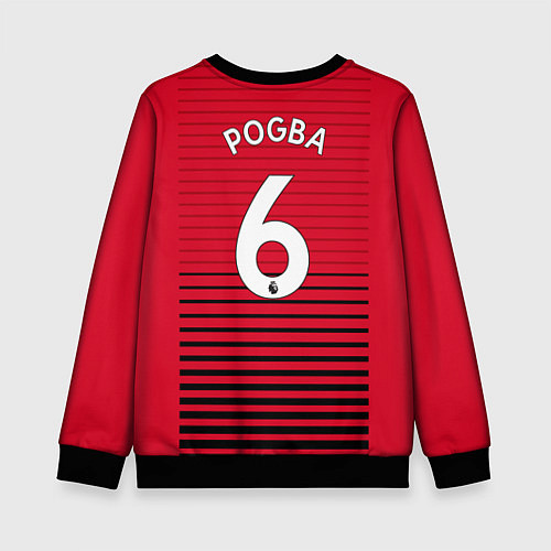 Детский свитшот FC MU: Pogba Home 18/19 / 3D-Черный – фото 2