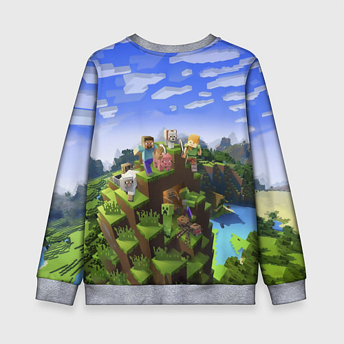 Детский свитшот Minecraft: Настя / 3D-Меланж – фото 2