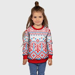 Свитшот детский Старославянский узор, цвет: 3D-красный — фото 2